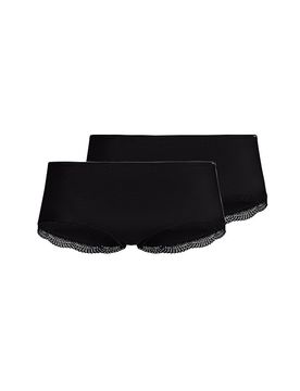 Panty 2er Pkg CLASSICOTTON black schwarz 42 damen