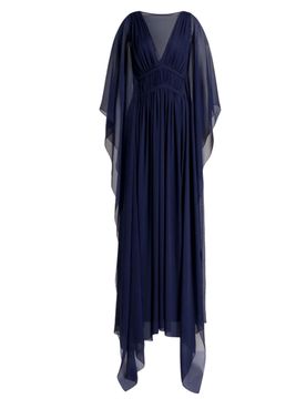 Vestiti da sera e cerimonia donna - abito creponne - blu