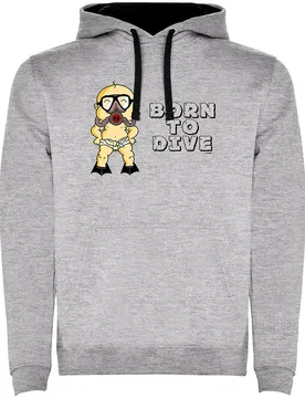 Felpa Con Cappuccio Born To Dive Two-colour