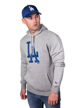 Sweat à Capuche Mlb Regular Los Angeles Dodgers Grey Med M ,Femme