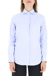 Camicia misto cotone AZZURRO OXFORD 46
