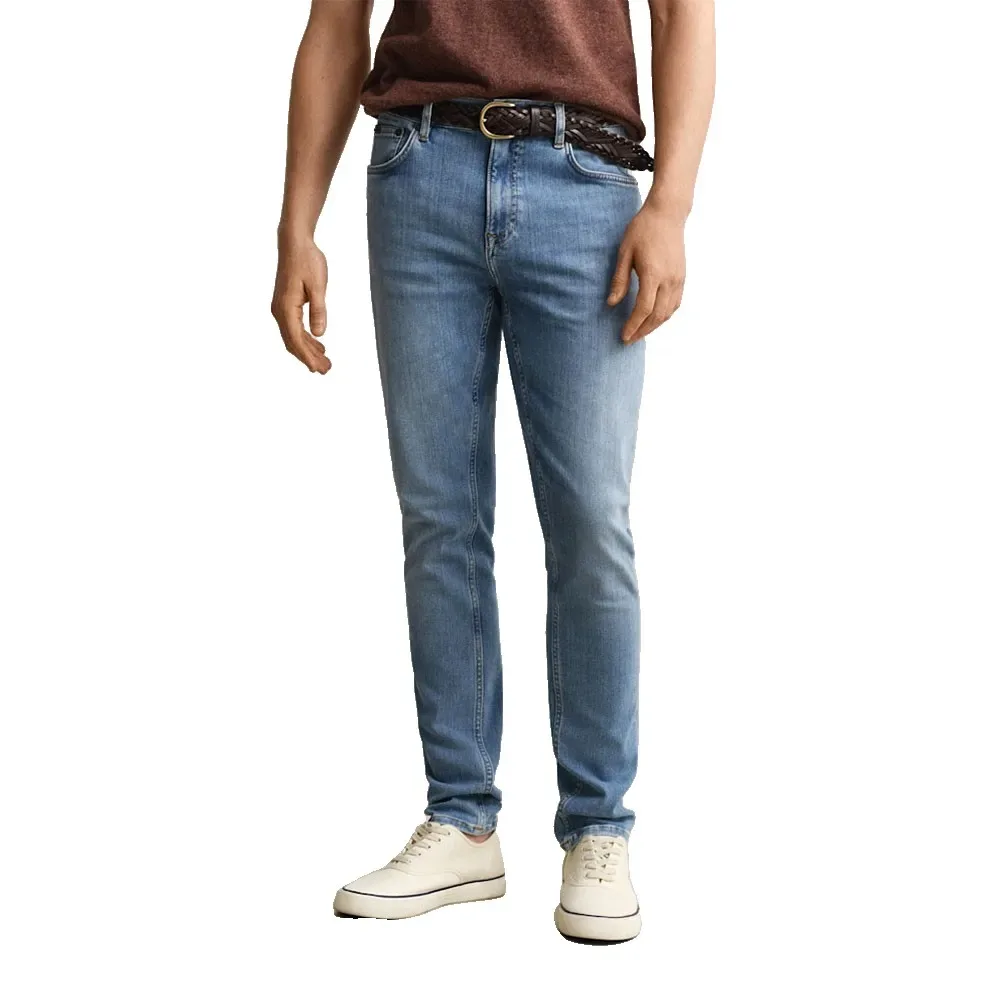 Jeans 1000030 Active Revover Extra Slim Fit Semi Light Blue Worn In 33 - Gant - FashionsVida