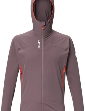 Veste d'alpinisme stretch - Kamet XCS Light Hoodie M Pepper en Softshell - Taille L - Marron - Millet - FashionsVida