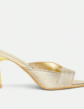 Sandalias de tacón alto con tiras tejidas y punta afilada para mujer (empaquetadas) - Shein - FashionsVida