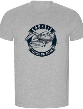 Lobster Eco Short Sleeve T-shirt Heather Grey 3XL Men,Women - Kruskis - FashionsVida