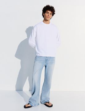 Jean Straight Flare 40 Bleu Lavé