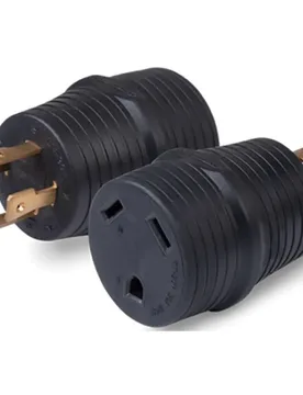 Male Female Connector Adapter 30a Black One Size unisex - Parkpower By Marinco - FashionsVida