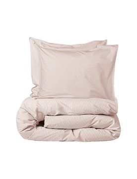 Perkal Bettwäsche 70x90cm/140x200cm Peach-Ecru koralle baby