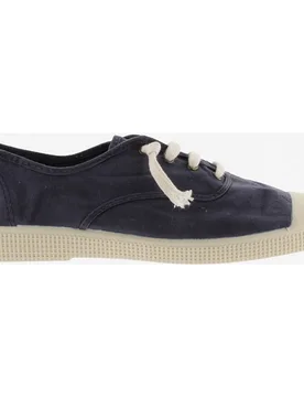 Zapatillas básicas unisex de lona envejecida DREC con doble cordón y refuerzo en la puntera - Victoria - FashionsVida