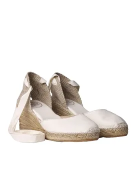 Pons Espadrilles Compensées Calonge Off White EU 36 - Toni - FashionsVida