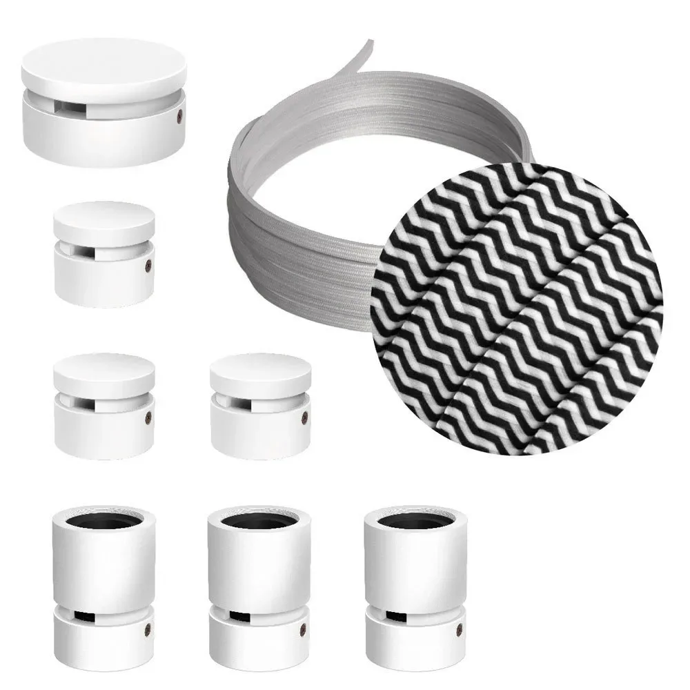 Cables Kit D´éclairage Linear Filé System Cz04 5 M 7 Unités White / Black One Size - Creative - FashionsVida