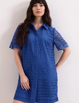 Women's Alina Lace Tunic Dress in Cobalt Size: 10 - Cobalt - Size: 10 - Phase Eight - FashionsVida