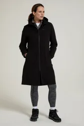 Hilltop Womens Extra Long Waterproof Jacket - Black - Black - Size: 22