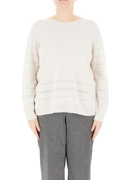 Maglione misto lana PANNA L