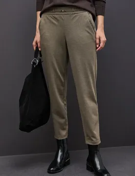 Melange Hose mit Detail female Braun