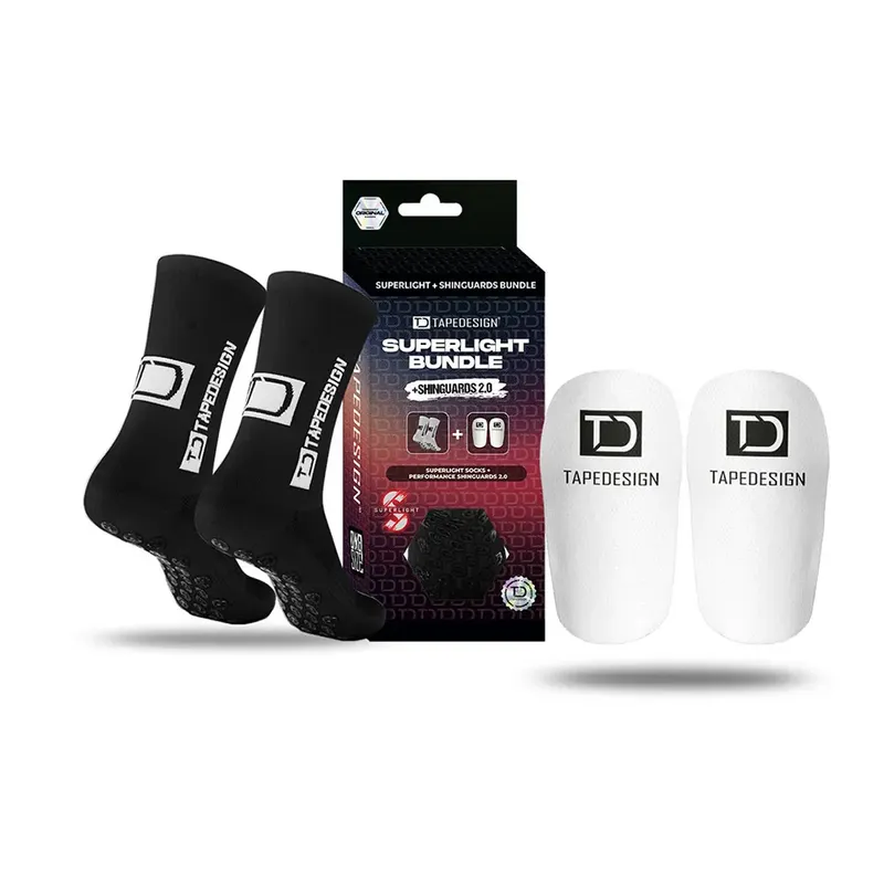 Chaussettes Longues Superlight Bundle + Shinguard 2.0 Pack Black EU 37-48