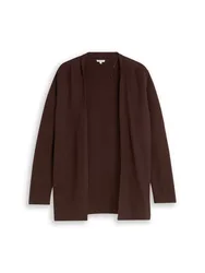 Knit structured open cardigan female