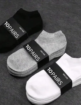 Pares de calcetines básicos tipo barco para hombre, calcetines de negocios para hombre, calcetines cortos duraderos y transpirables, estilo cómodo p - Shein - FashionsVida