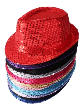 Fashion Sequin Sequins Fedora Hat Brilliant Beading Dance Jazz Cap Hip Hop 58cm/54cm Glitter Jazz Hat Birthday - Aliexpress - FashionsVida