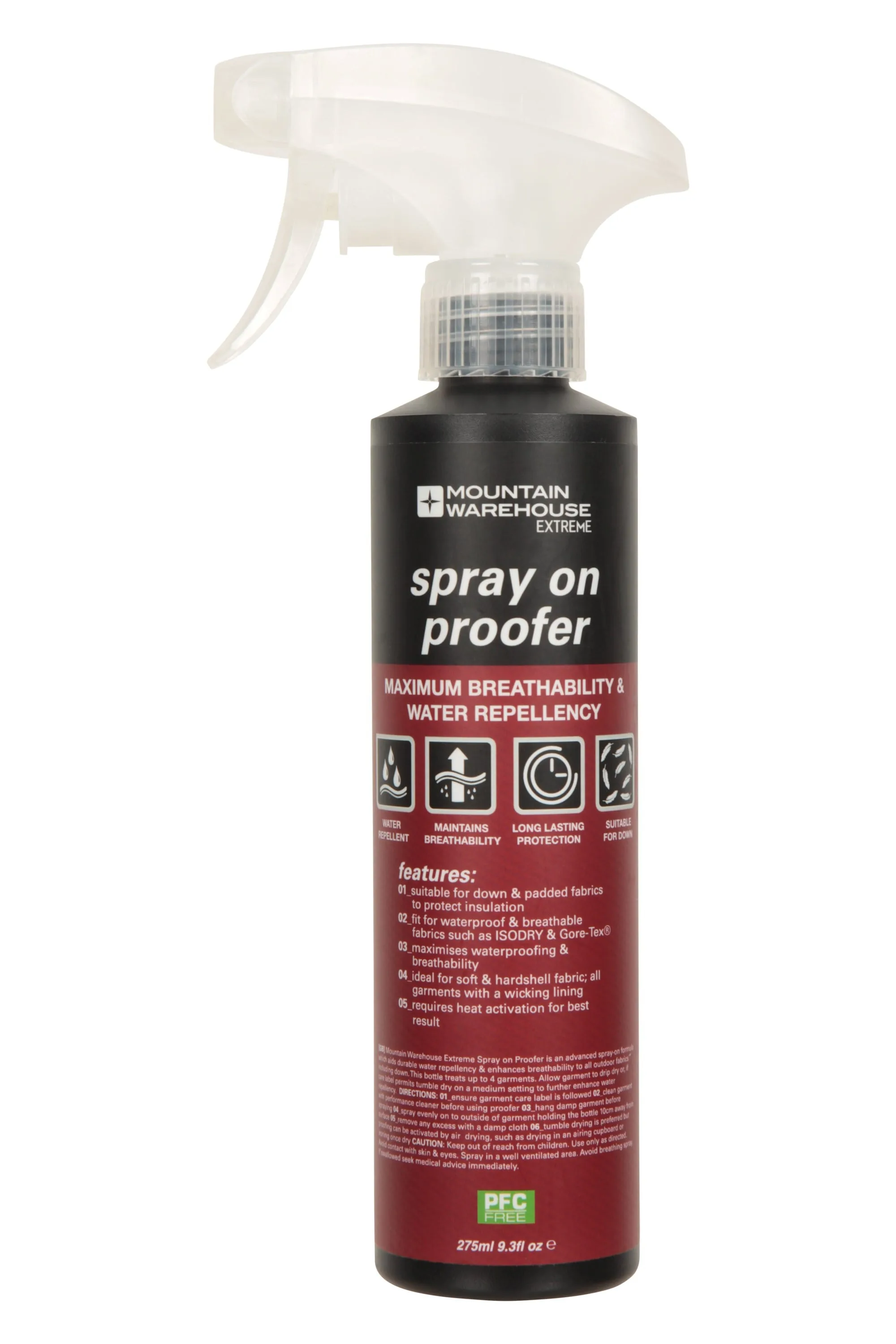 Spray Proofer 275ml - ONE - Mountain Warehouse - FashionsVida