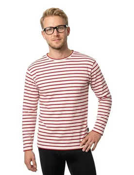 Maglietta A Maniche Lunghe Grenaa Ecru / Sr Red XL