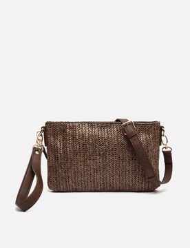 Sabyto sac à bandoulière effet raphia avec dragonne