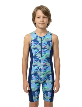 Triathlon Senza Maniche Tri Adventure Navy 10-12 Anni