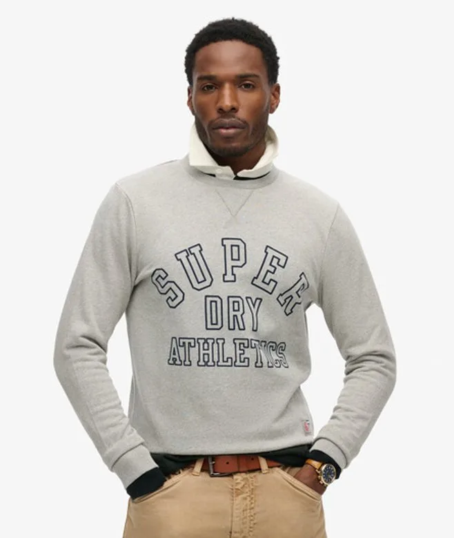 Superdry Herren Athletic Sweatshirt mit Print Grau - Größe: S - 79.99 - FashionsVida