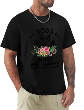 Dogs Me Happy Humans make my head hurt T-Shirt Basic All Season Solid T-Shirt - Aliexpress - FashionsVida
