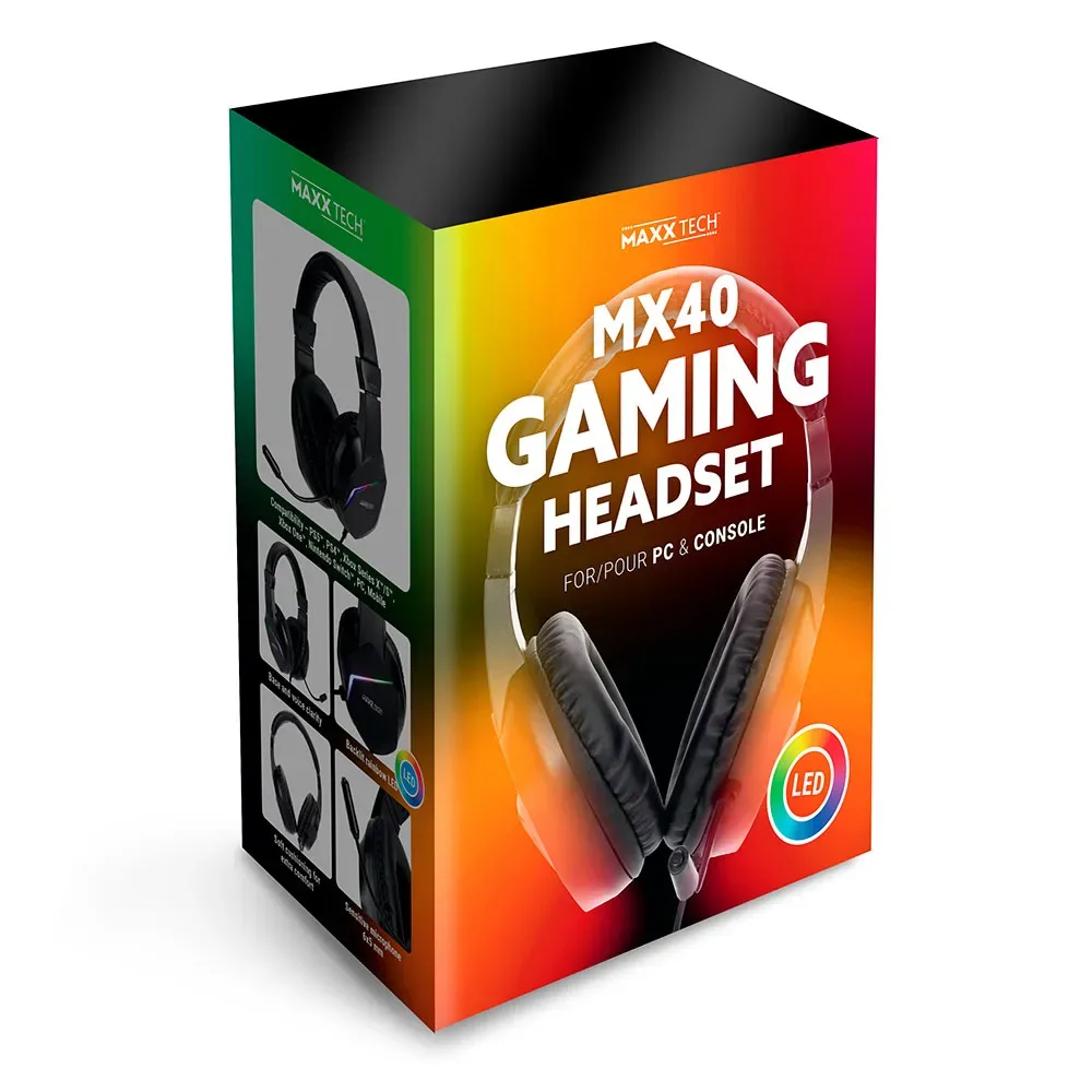 Casque Gaming Mx40 Led Multicolor One Size unisex - Maxx Tech - FashionsVida