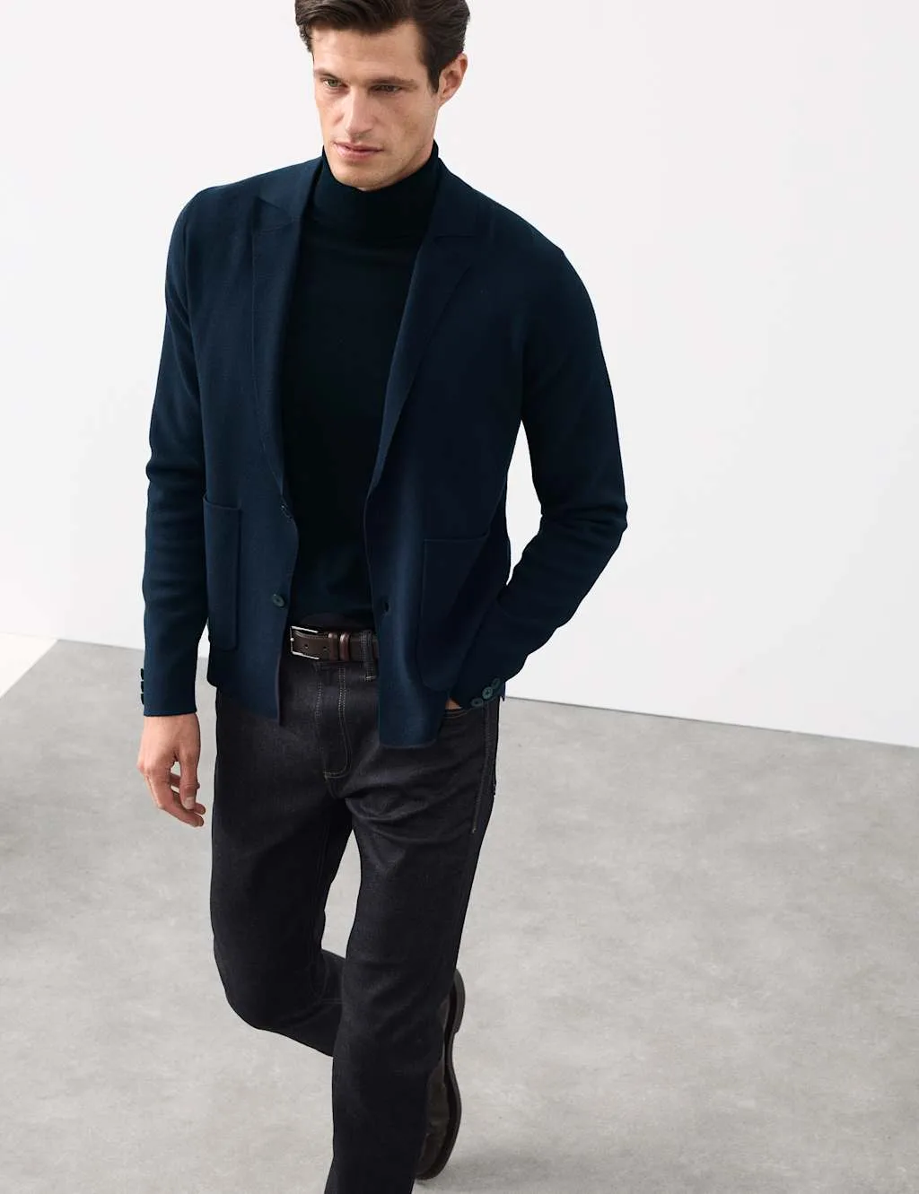 Knitted Blazer Dark Navy male - Autograph - FashionsVida
