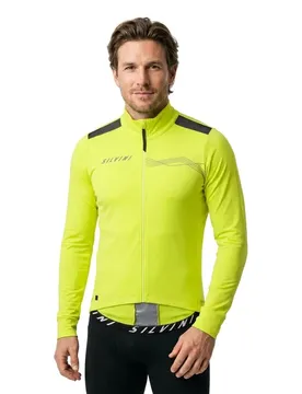 Silvini Giacca Ghisallo Lime / Blue