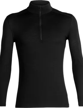 Unterwäsche aus Merinowolle – Herren – Merino 200 Oasis LS Half Zip M Merino 200 Oasis LS Half Zip Black für Herren aus - Icebreaker - FashionsVida