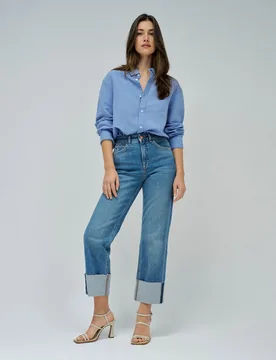 Vaquero recto de mujer Faith push in straight - Salsa Jeans - FashionsVida