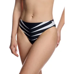Braga de bikini de mujer con corte midi y diseño geométrico dinámico