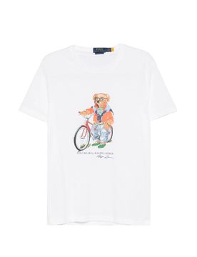 Slim-Fit T-Shirt with Polo Bear Front Print