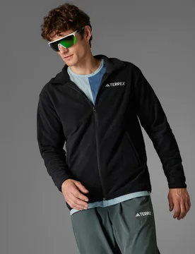Giacca Multi Essentials Full-Zip Fleece XL Black - Adidas - FashionsVida