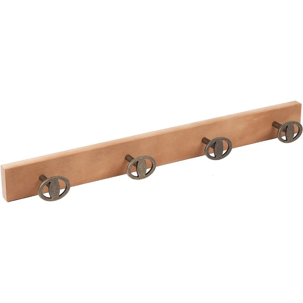 Percha Madera y Zamak 4 Colgadores 9013HVBRV4 - Nesu - FashionsVida