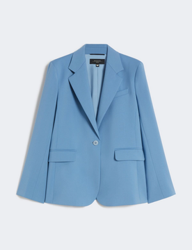 Giacca in lana donna azzurro