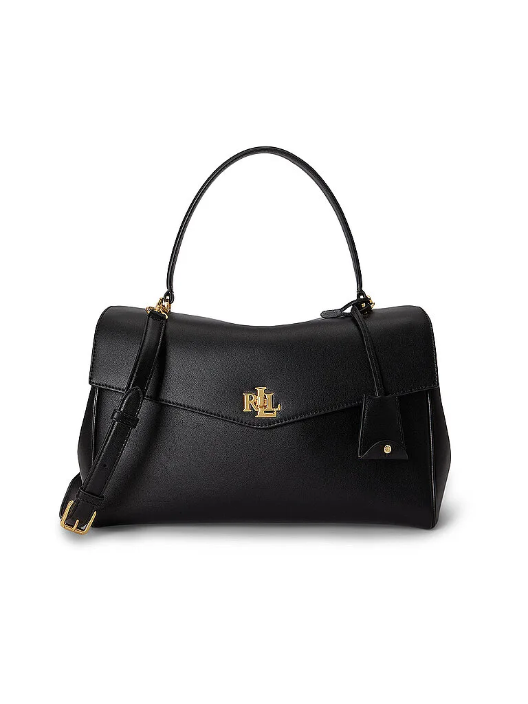 Borsa in pelle - Borsa a mano FARRAH Medium nero - Ralph Lauren - FashionsVida