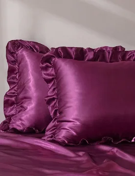 Piezas Juego de fundas de almohada de satén sedoso premium con encaje, suaves y transpirables, sin arrugas, mejor para el cabello y la piel durante e - Shein - FashionsVida