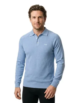 Polo A Maniche Lunghe 26fn265 True Blue Melange M