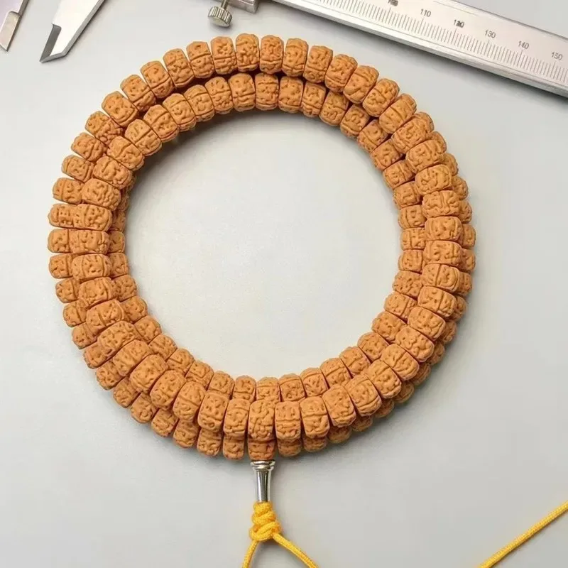 Flat thin dragon-patterned five-petal small bodhi long string 108 vajra bodhisattva beads in large quantity - Aliexpress - FashionsVida