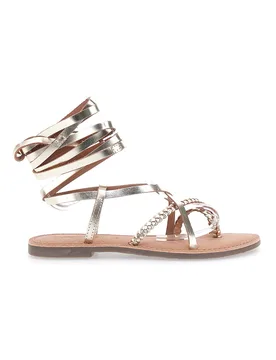 Sandali bassi oro con lacci alla schiava CAFE' COST 95121 38 - CAFÈ COST - FashionsVida