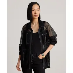 Chaqueta de mujer semitransparente oversize