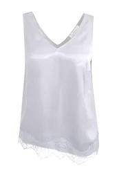SATIN LACE TOP female