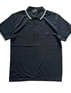 Black Rectangular Compass Patch Men's Polo Tops Italian Luxury Brand Style 3 Labels Summer Casual Short Sleeve Polo Shirt - Aliexpress - FashionsVida
