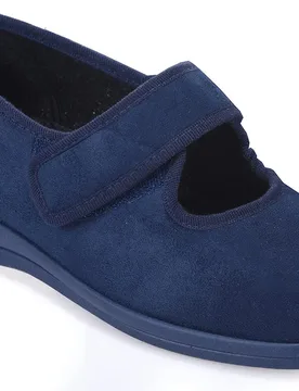 Skye - Clearance Women's Extra Wide Shoes for Swollen Feet - Navy - Size: 3 XXW - Cosyfeet - FashionsVida