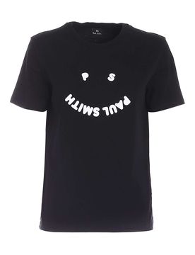 T-shirt con logo in velluto nera