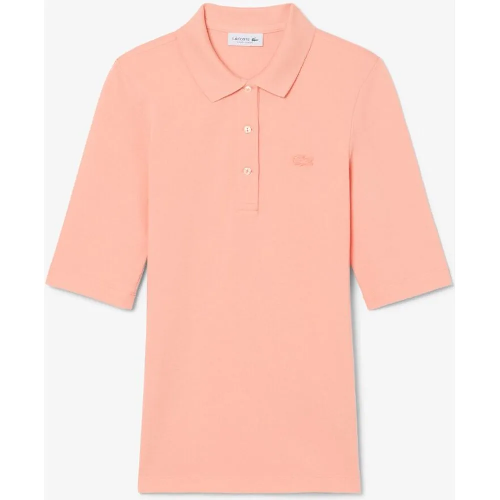 Polo de mujer de manga francesa de corte ajustado - Lacoste - FashionsVida